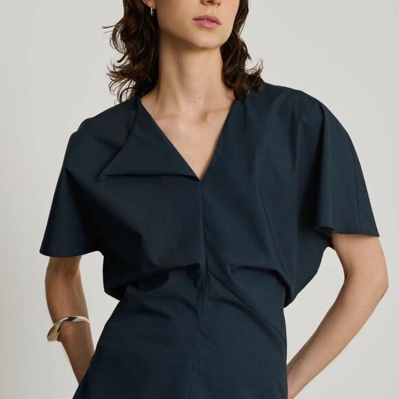 244. Soeur Embrun Midnight Blue Blouse Cotton $295 EUC Sz 36 - Picture 5 of 5